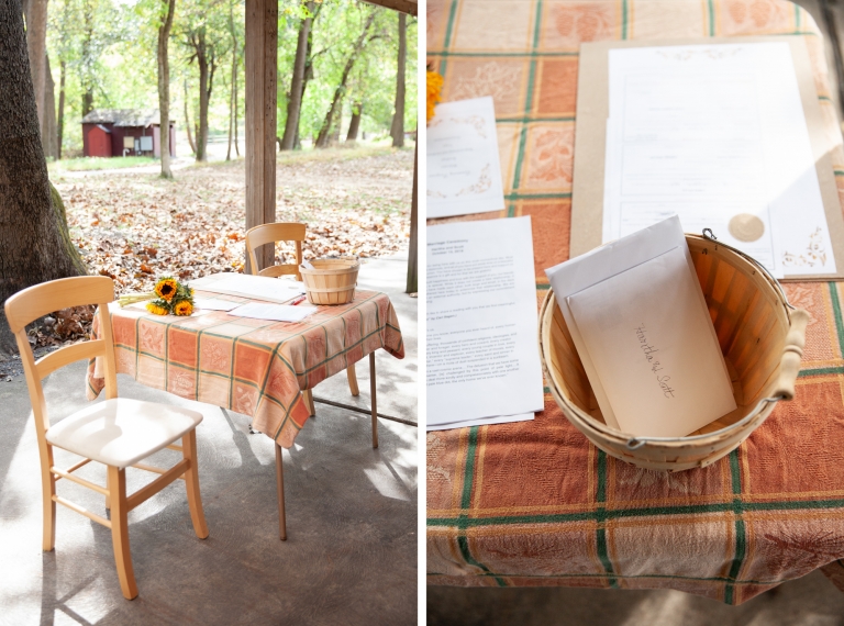 Fall DIY Park Wedding Decor 1