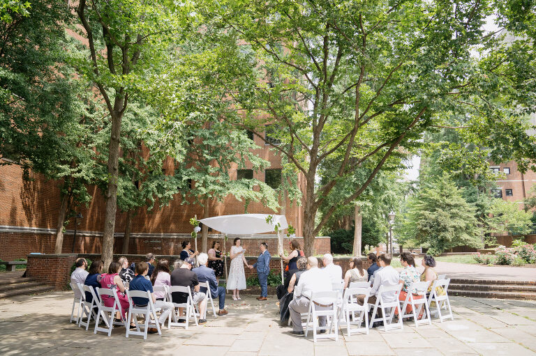 Philadelphia Queer Jewish Wedding Garden Ceremony