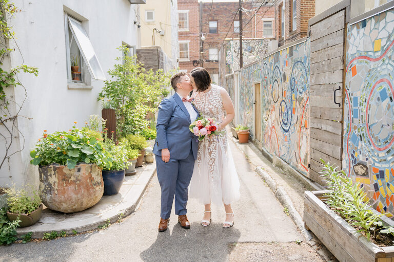 Philadelphia Queer Wedding Mosaic Alley