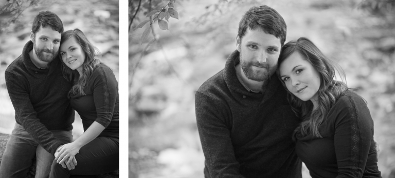 Philadelphia black and white engagement